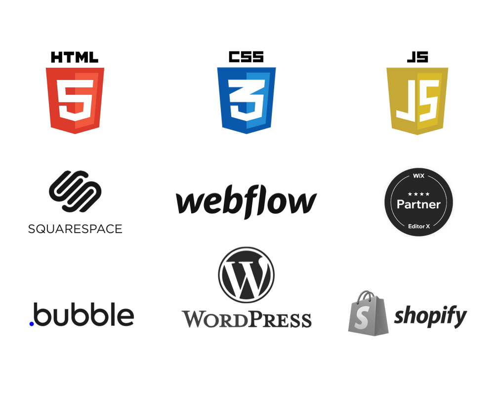 Website Builders - Wix, Webflow, Squarespace, Shopify, Wordpress